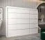 Schiebetürenschrank / Kleiderschrank Jan 06A, Farbe: Weiß matt - Abmessungen: 200 x 250 x 62 cm ( H x B x T)