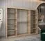 Schiebetürenschrank / Kleiderschrank Guajara 06 mit Spiegel, Farbe: Eiche Sonoma - Abmessungen: 200 x 250 x 62 cm (H x B x T)