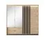 Großer Kleiderschrank mit zwei Kleiderstangen Chebba 01, Farbe: Eiche Artisan / Anthrazit - Abmessungen: 210 x 220 x 60 cm (H x B x T)