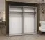 Kleiderschrank / Drehtürenschrank mit zwei Kleiderstangen Eiger 87, Farbe: Kaschmir, 2 Meter breit, zwei Fächer, Griffe: Kaschmir, zwei Spiegeltüren