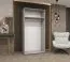 Kleiderschrank / Drehtürenschrank mit 1 Meter breite Korab 115, Farbe: Weiß, Soft-Close-Funktion, Griffe: Gold, ein Fach, eine Kleiderstange