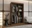 Schiebetürenschrank | Farbe: Walnuss Warmia | 5 Fächer | 2 Kleiderstangen | hochwertig Verarbeitet | 120 x 62 x 200 cm | Kleiderschrank | Spiegeltür | modernes Design