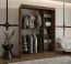 Schiebetürenschrank | Farbe: Walnuss | 1,5 Meter breit | Aluminiumschienen | eine Spiegeltür | Kleiderschrank | fünf Fächer | zwei Kleiderstangen