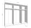 Kleiderschrank | 3-türig | 1 Spiegeltür | Farbe: Kaschmir | 3 Kleiderstangen | Maße: 167 x 61 x 217 cm | Schiebetürenschrank | sehr breit | 3 Fächer