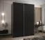 Kleiderschrank / Schiebetürenschrank | Soft-Close | 245,5 x 170 x 64 cm | 10 Einlegeböden | 11 Fächer | 2 Schiebetüren | 2 Kleiderstangen | Farbe: Schwarz