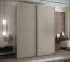 Kleiderschrank / Schiebetürenschrank | 11 Fächer | 245,5 x 200 x 64 cm | 10 Einlegeböden | 2 Kleiderstangen | 2 Schiebetüren | Farbe: Kaschmir |Soft-Close