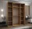 Kleiderschrank / Schiebetürenschrank | 11 Fächer | 245,5 x 200 x 64 cm | 10 Einlegeböden | 2 Kleiderstangen | 2 Schiebetüren | Farbe: Kaschmir |Soft-Close
