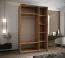 Kleiderschrank / Schiebetürenschrank | 245,5 x 150 x 64 cm | 2 Schiebetüren | 2 Kleiderstangen | 6 Fächer | Farbe: Kaschmir | Soft-Close | ABS-Kanten