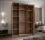 Kleiderschrank / Schiebetürenschrank | Farbe: Weiß | 245,5 x 170 x 64 cm | 11 Fächer | 2 Kleiderstangen | Spiegel | 2 Schiebetüren | Soft-Close