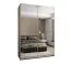Kleiderschrank / Schiebetürenschrank | Soft-Close | Spiegel | Farbe: Kaschmir | 2 Kleiderstangen | 11 Fächer | 2 Schiebetüren | 245,5 x 170 x 64 cm