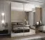 Kleiderschrank / Schiebetürenschrank | 245,5 x 200 x 64 cm | 2 Kleiderstangen | 6 Fächer | Spiegel | 2 Schiebetüren | Soft-Close | Farbe: Kaschmir