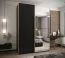 Kleiderschrank / Schiebetürenschrank | 245,5 x 170 x 64 cm | Soft-Close | 2 Kleiderstangen | 11 Fächer | Spiegel | 2 Schiebetüren | Farbe: Schwarz