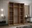 Kleiderschrank / Schiebetürenschrank | Farbe: Eiche Artisan | 2 Kleiderstangen | 11 Fächer | Spiegel | Soft-Close | 2 Schiebetüren | 245,5 x 180 x 64 cm
