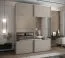 Kleiderschrank / Schiebetürenschrank | Soft-Close | 2 Schiebetüren | 2 Kleiderstangen | 245,5 x 200 x 64 cm | Farbe: Kaschmir | Spiegel | 11 Fächer
