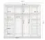 Schiebetürenschrank / Kleiderschrank | mit Spiegel | Eiche | Gorski 72 | 218 x 233 x 61 cm | 3 Türen | 12 Fächer | viel Stauraum | Einfarbig