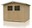 Gartenhaus Sommerruhe 2 - 2,90 x 2,90 Meter aus 28 mm Blockbohlen