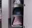 Jugendzimmer - Drehtürenschrank / Kleiderschrank Oskar 02, Farbe: Anthrazit / Weiß - 192 x 90 x 90 cm (H x B x T)