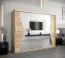 Schiebetürenschrank / Kleiderschrank Naranco 06 mit Spiegel, Farbe: Eiche Sonoma - Abmessungen: 200 x 250 x 62 cm ( H x B x T )