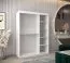 150 cm breiter Kleiderschrank mit 5 Fächern und 2 Türen | Farbe: Weiß / Schwarz Abbildung