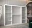 250 cm breiter Schiebetürenschrank mit 3 Türen | 10 Fächer | 2 Kleiderstangen | Farbe: Sonoma Eiche / Weiß Abbildung