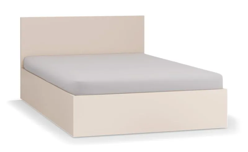 Einzelbett / Jugendbett | Farbe: Beige | inkl. Lift up Lattenrost | Liegefläche: 120 x 200 cm | schlichtes Design | Bettkasten für Bettwäsche