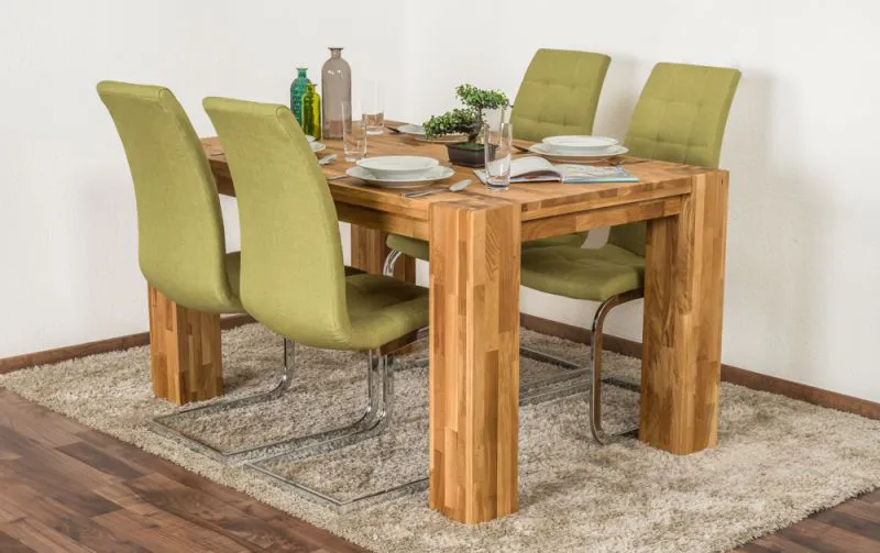 Esstisch Wooden Nature 115 Eiche massiv geölt - 140 x 90 cm (B x T)