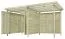 Steiner Shopping Gerätehaus 10, aus Kiefernholz - Außenmaße: 408 x 254 x 225 cm (L x B x H)