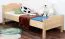 Kinderbett / Jugendbett Buche Vollholz massiv natur 113, inkl. Rollrost - 80 x 200 cm (B x L)