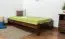 Kinderbett / Jugendbett Kiefer Vollholz massiv Nussfarben A10, inkl. Lattenrost - Abmessung 90 x 200 cm