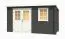 Gartenhaus G269 Carbongrau - 28 mm Blockbohlenhaus, Grundfläche: 6,34 m², Pultdach