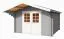 Gartenhaus G261 Lichtgrau - 34 mm Blockbohlenhaus, Grundfläche: 8,60 m², Satteldach
