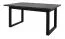 Esstisch ausziehbar Ourense 05, Farbe: Marmor schwarz / Schwarz - Abmessungen: 160-240 x 90 cm (B x T)