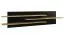 Küchenregal Hängeregal Küchen-Wandregal - 182 cm breit, teilmassiv, Farbe: Eiche / Schwarz Abbildung