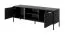 TV-Möbel / TV-Schrank mit zwei Türen Raoued 07, 1 Holzeinlegeboden, Anthrazit, Maße: 53 x 153 x 40 cm, Füße: Metall, vier Fächer
