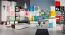 Jugendzimmer - Kommode Marincho 05, 2-teilig, Farbe: Weiß / Schwarz - Abmessungen: 89 x 107 x 95 cm (H x B x T)