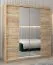Schiebetürenschrank / Kleiderschrank Jan 04D mit Spiegel, Farbe: Eiche Sonoma - Abmessungen: 200 x 180 x 62 cm (H x B x T)