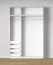 Offener Kleiderschrank | 4 Innenschubladen | Farbe: Weiß | 2 Fächer | 2 Kleiderstangen | Maße: 154 x 55 x 234 cm | Universelles Design | für Ankleidezimmer