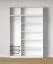 Offener Kleiderschrank | 2 Wäschekörbe | Farbe: Weiß | 7 Fächer | 1 Kleiderstange | Maße: 154 x 55 x 234 cm | Universelles Design | 4 Holzeinlegeböden