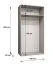 Kleiderschrank | 1 Spiegeltür | Farbe: Kaschmir | 1 Fach | Griffe: Gold | 1 Kleiderstange | 1 Meter breit | Soft-Close-Funktion | Maße: 100 x 52 x 202 cm