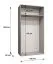 Kleiderschrank mit einer Kleiderstange Korab 02, 1 Meter breit, ein Fach, zwei Türen, Farbe: Eiche Artisan, Soft-Close-Funktion, Griffe: Kaschmir