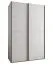 Kleiderschrank / Schiebetürenschrank | 2 Kleiderstangen | 2 Schiebetüren | 6 Einlegeböden |245,5 x 150 x 64 cm | 6 Fächer | Soft-Close | Farbe: Weiß