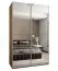 Kleiderschrank / Schiebetürenschrank | Spiegel | 245,5 x 150 x 64 cm | Soft-Close-Funktion | Farbe: Eiche Artisan | 2 Kleiderstangen | 2 Schiebetüren