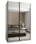 Kleiderschrank / Schiebetürenschrank | 245,5 x 160 x 64 cm | 11 Fächer | 2 Kleiderstangen | Farbe: Weiß | Spiegel | Soft-Close | 2 Schiebetüren