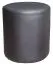 Hocker / Pouf Bassila 02, Farbe: Schwarz - Abmessungen: 40 x 38 x 38 cm (H x B x T)