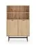 Kommode | Farbe: Eiche Mavelie | Soft-Close Funktion | 4 Fächer | 92 x 40 x 140 cm | 2 Drehtüren | Highboard | hochwertig Verarbeitet | für Wohnzimmer