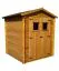 Gerätehaus, Gartenschuppen, Gartenhaus - 2 x 2 Meter - aus Holz / Blockbohlen - inkl. Dachpappe Abbildung