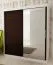180 cm breiter Kleiderschrank mit 10 Fächern und 2 Türen | Farbe: Weiß / Schwarz Abbildung
