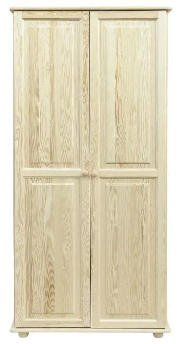 Massivholz-Kleiderschrank Natur 195x92x59 cm Abbildung