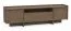 TV-Unterschrank Illgau 02, Baltic Storm - Dunkelbraun, 57 x 197 x 38 cm, mit 2 Türen, 1 Klapptür und 4 Fächern, Push-to-open System, ABS-Kanten