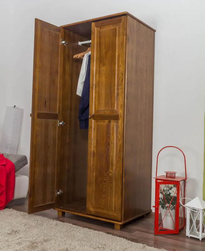schmaler Kleiderschrank, Farbe: Eiche 190x80x60 cm Abbildung